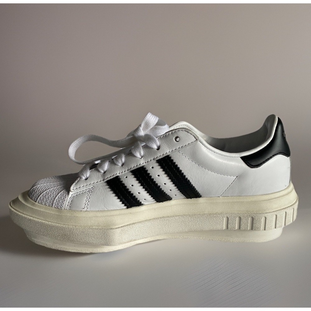 ADIDAS x Beyonce Ivy Park Superstar Platform Cloud White & Black Sneakers Sz 5.5 - Picture 4 of 9